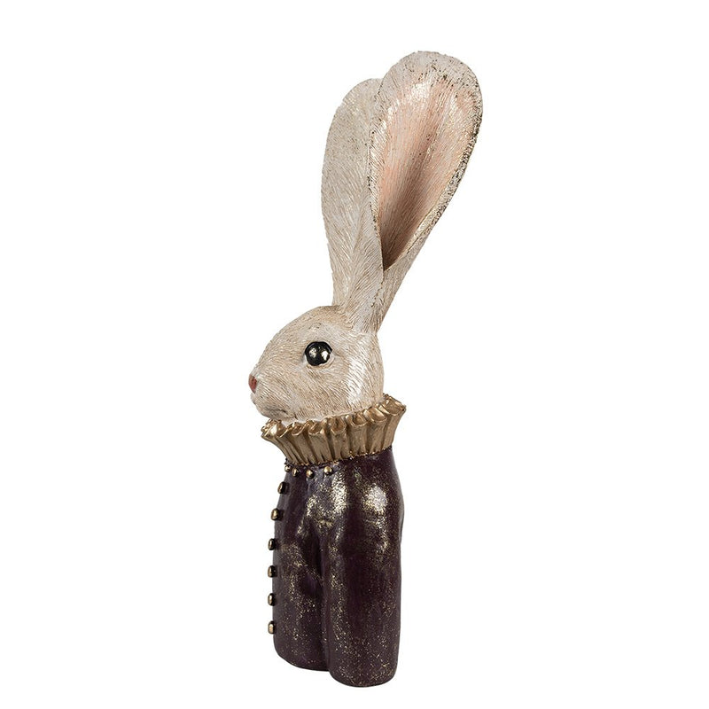 Beeld witgoudkleurig, polyresin 16x14x42 cm