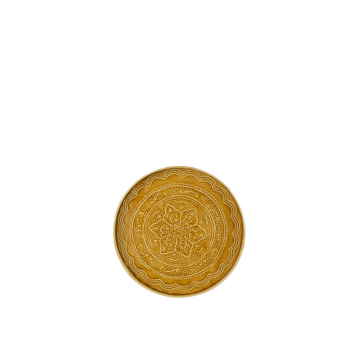 J-Line Plateau Round Classic – Eisen – Ocker – klein