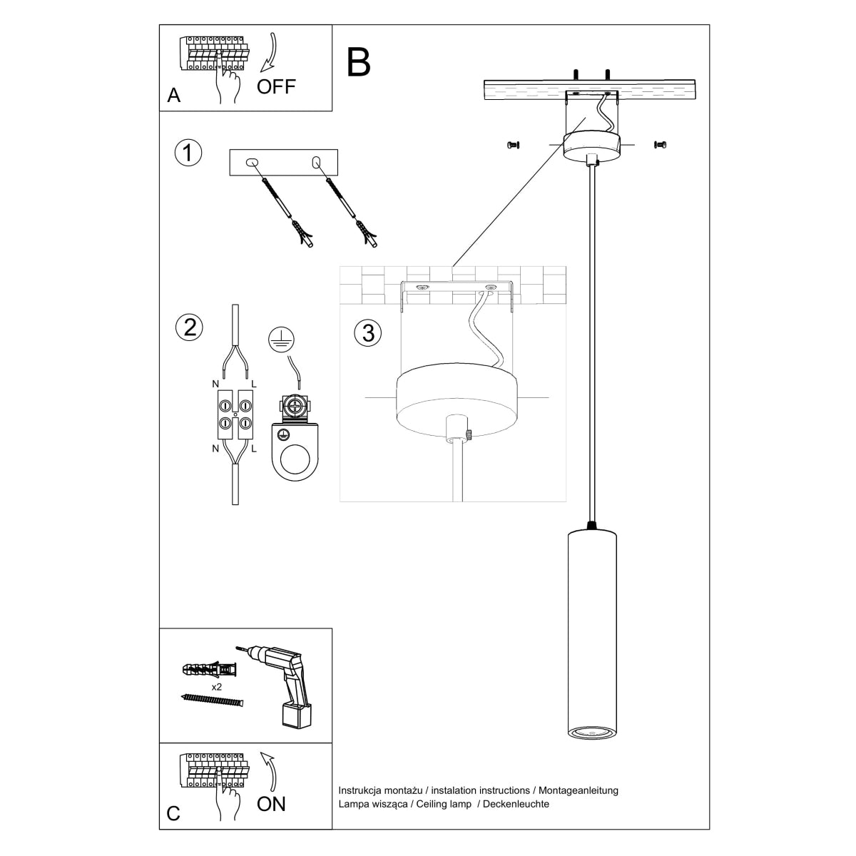 Keramische hanglamp NANCY