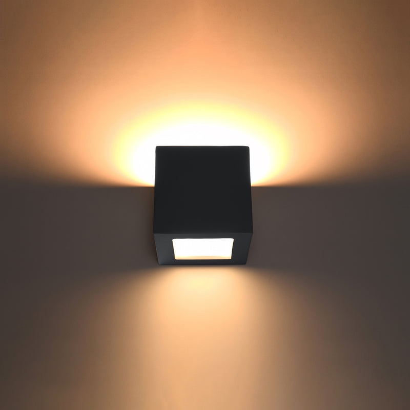 Wall light ceramic LEO black