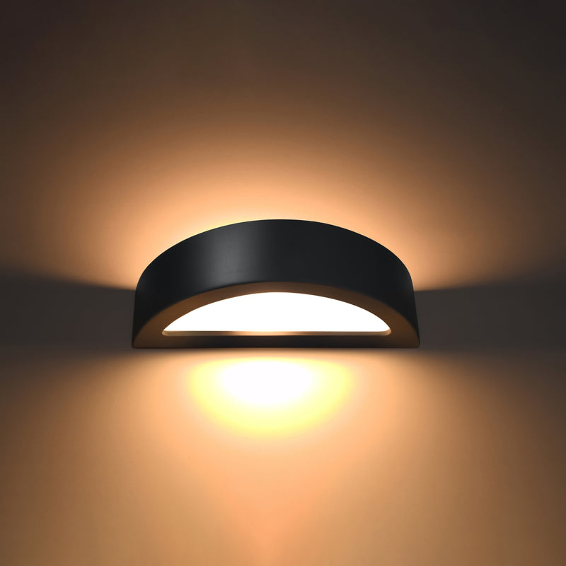 Wall light ceramic ATENA black