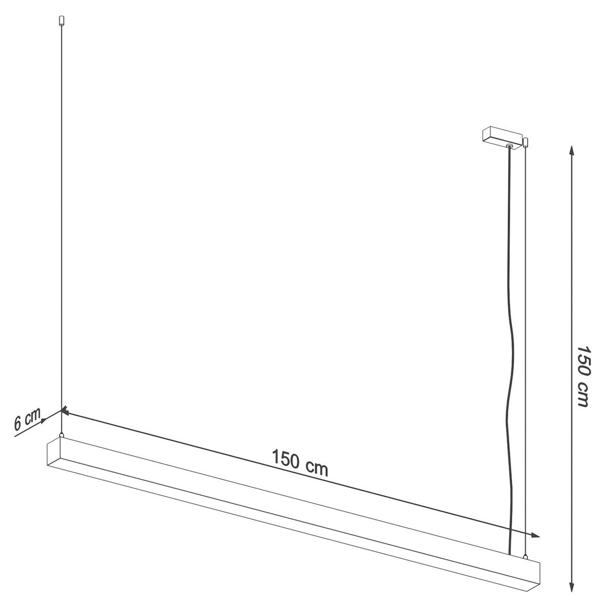 PINNE 150 hanging light grey