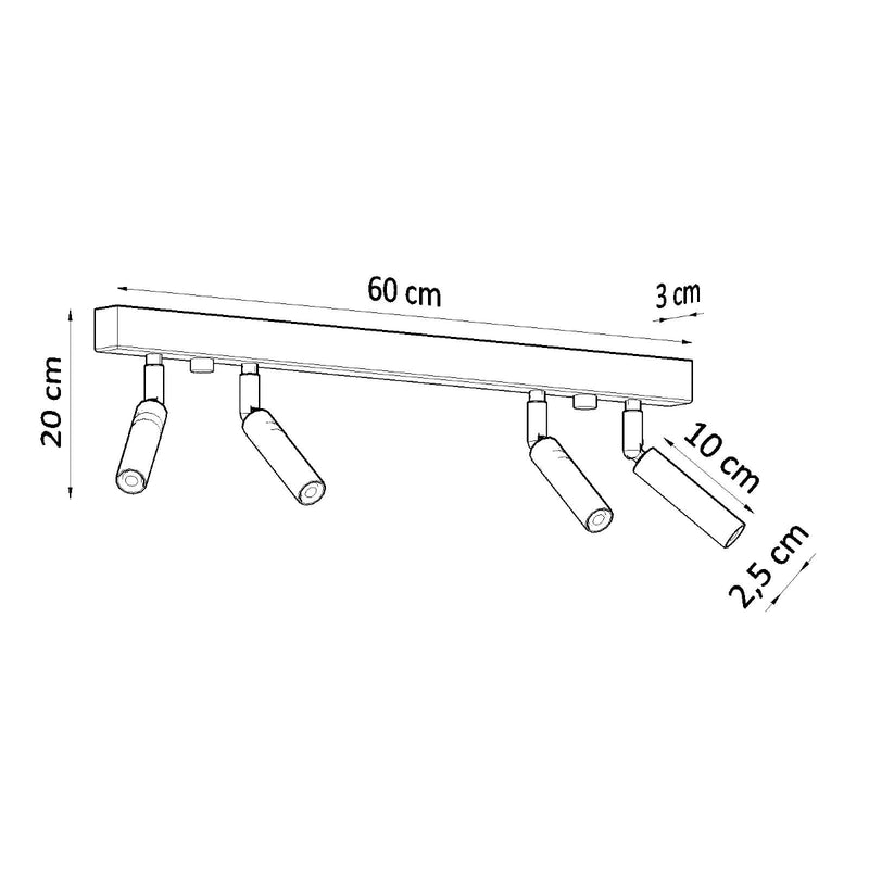 Ceiling light EYETECH 4 black