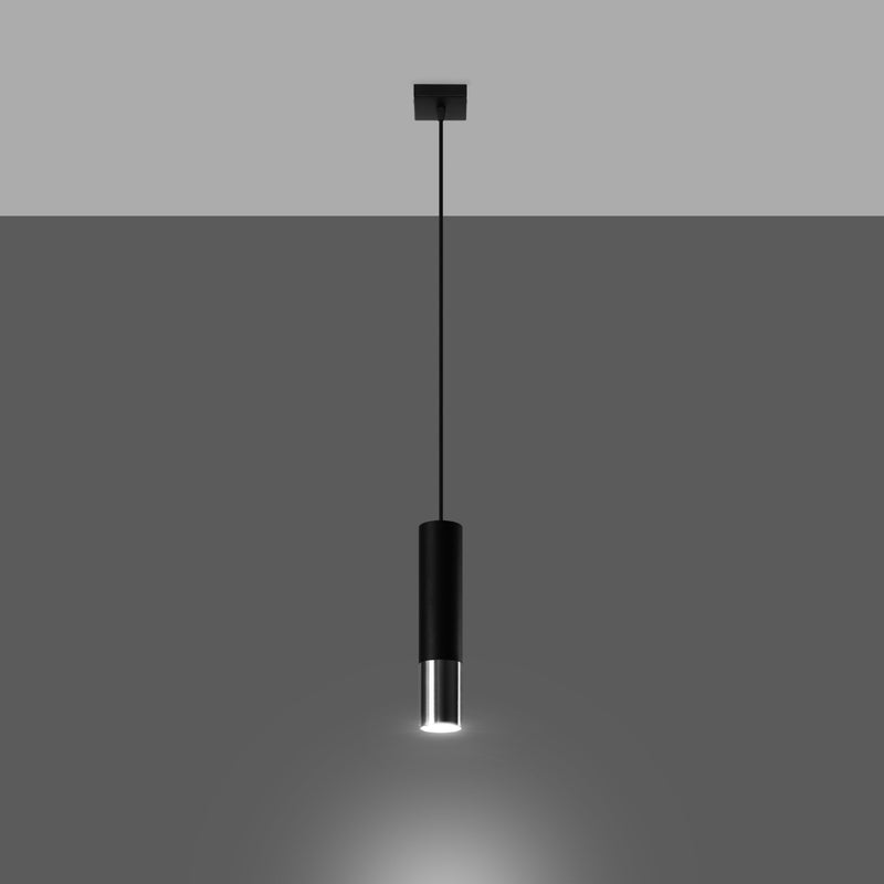 LOOPEZ 1 hanging light black/chrome