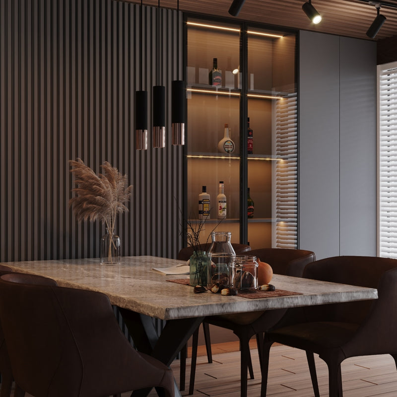 Wall light LOOPEZ black/copper