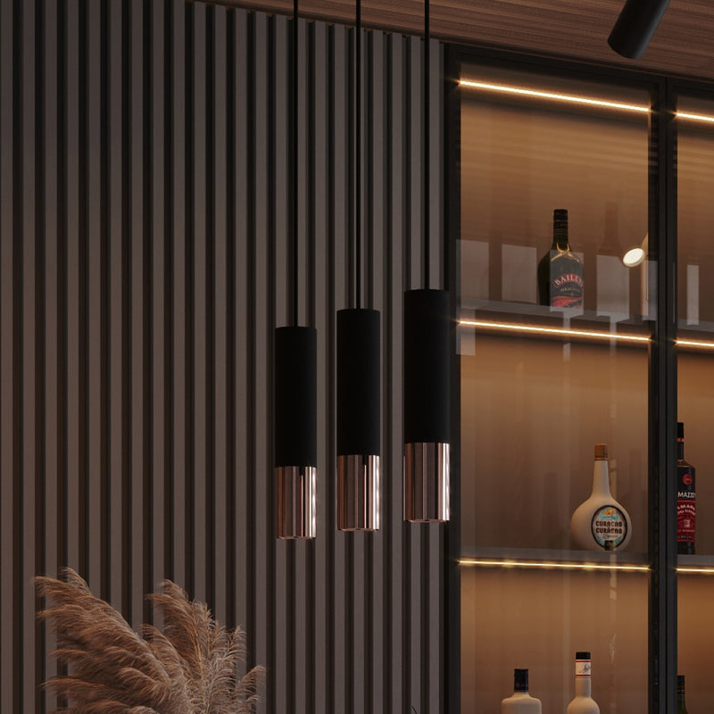 Wall light LOOPEZ black/copper