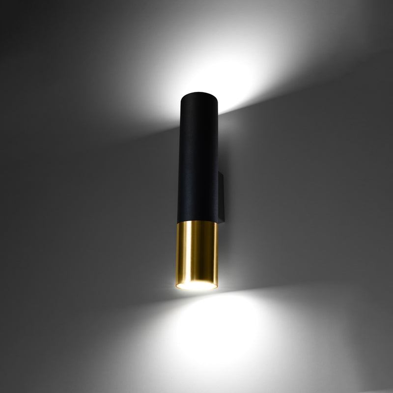 Wandleuchte LOOPEZ schwarz/gold
