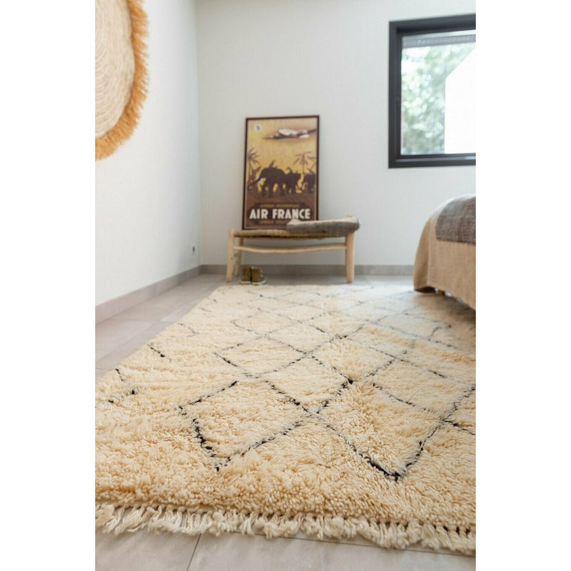Tapis Berbere Authentique en Laine Cherratin