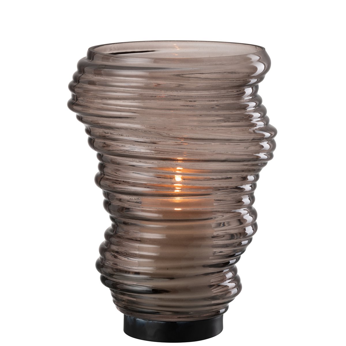 Vaaslantaarn Tornado glas grijs 27,5 cm