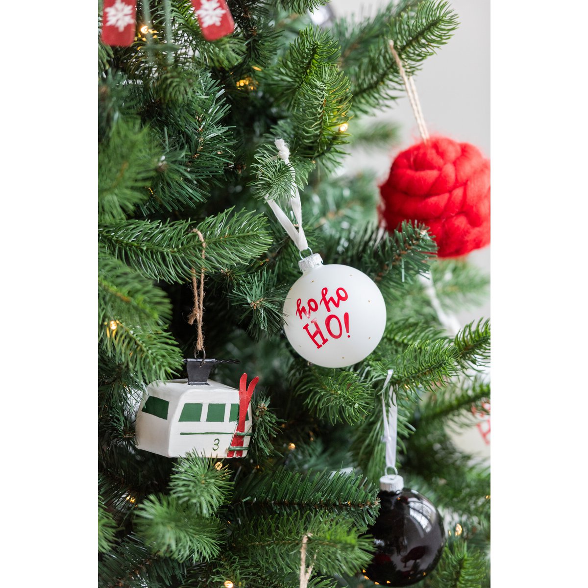 J-Line Weihnachtskugeln – Glas – Rot