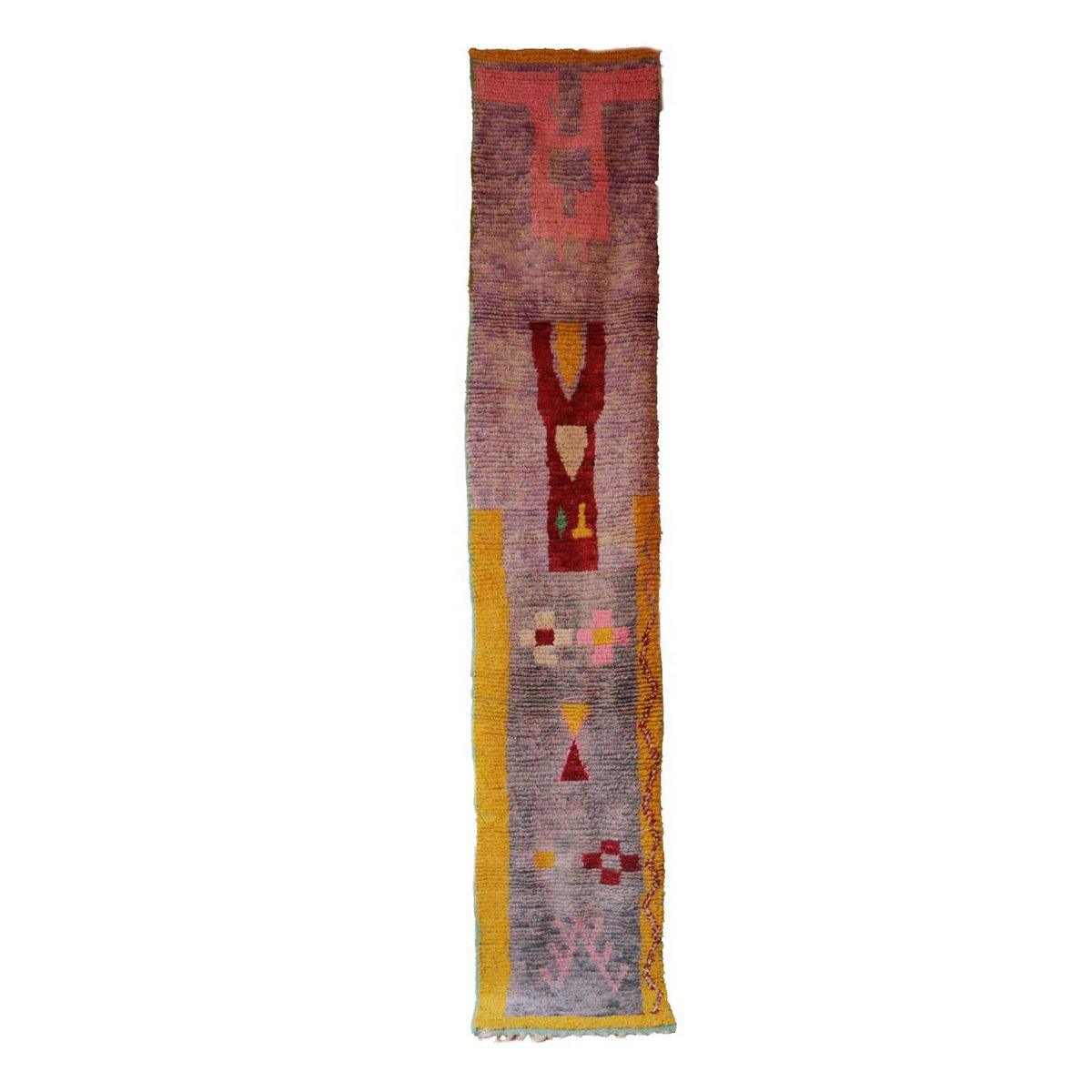 Marokkanischer Berber-Flurteppich aus reiner Wolle, 67 x 356 cm