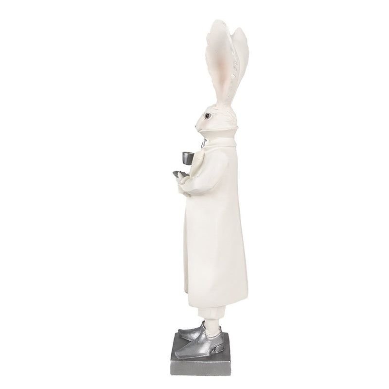 Rabbit Teetime White Silver-colored 14x12x47 cm
