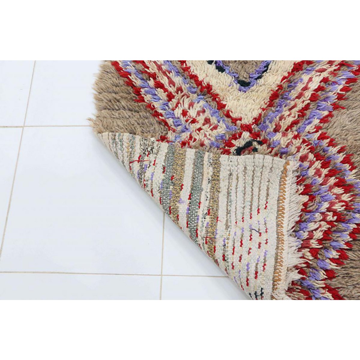 Marokkanischer Berber-Flurteppich aus reiner Wolle, 72 x 190 cm