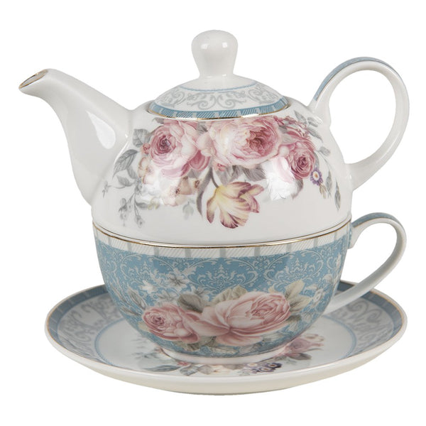 Teapot Set, White 16x10x14 cm / 400 ml / 250 ml