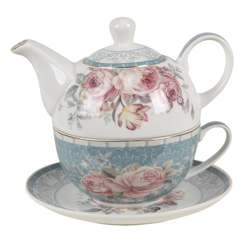 Teapot Set, White 16x10x14 cm / 400 ml / 250 ml
