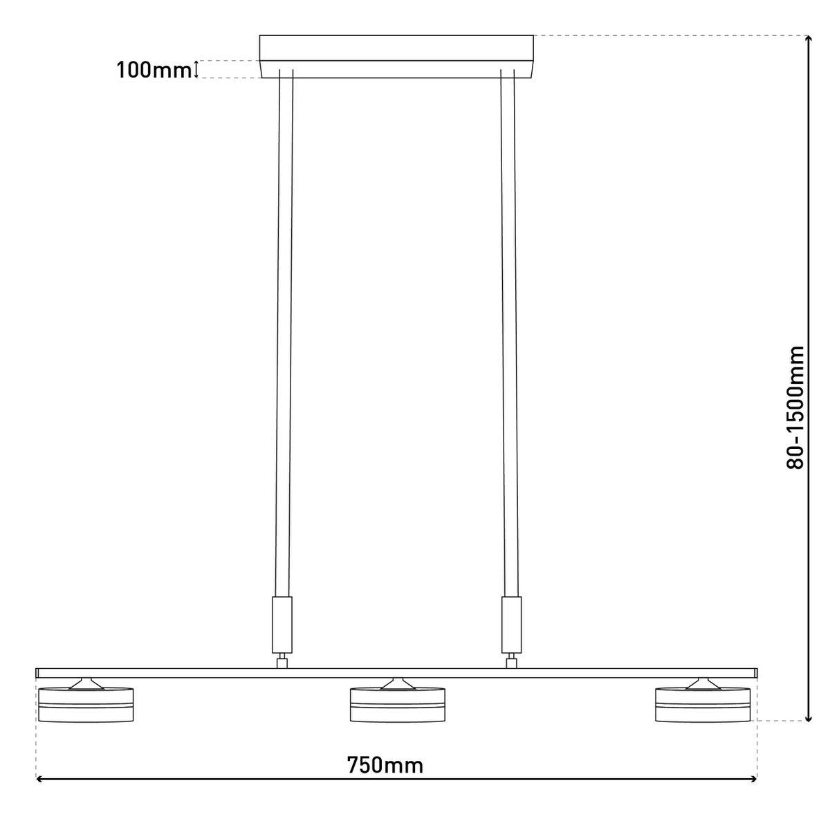 LED 3er-Pendelleuchte "TRIBERG"