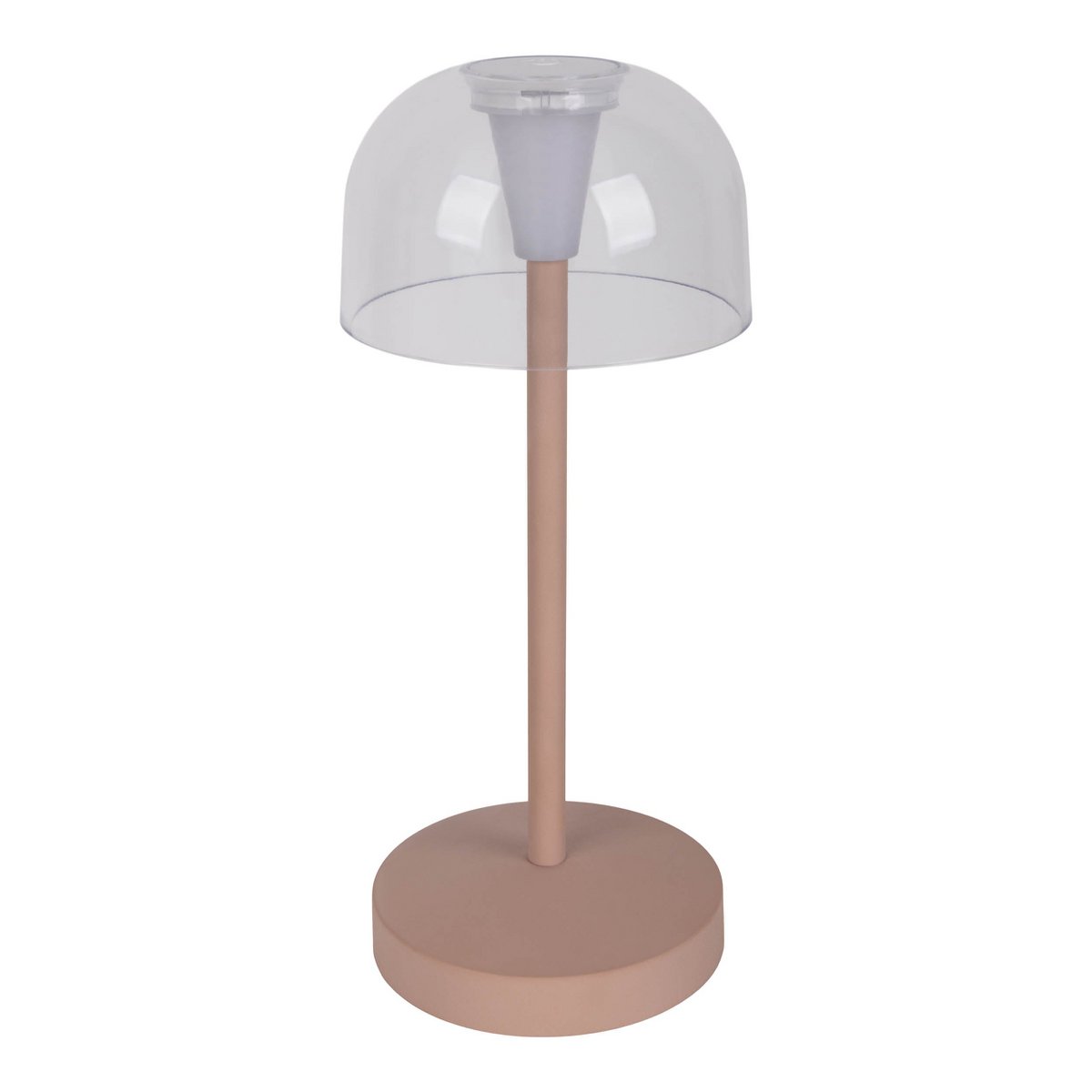 2-er Set LED-Akku-Tischleuchte "Gomba" für Außen und Innen, aus Metall und Kunststoff in Frosted Almond , 18,5 cm hoch