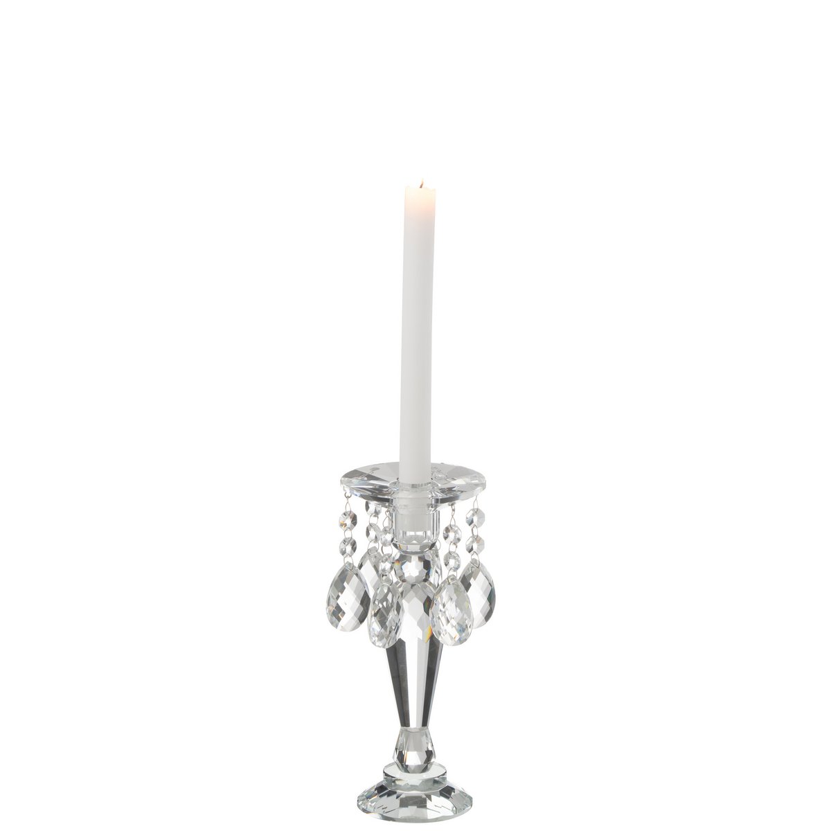 Crystal candle holder Louise Transparent for stylish decoration