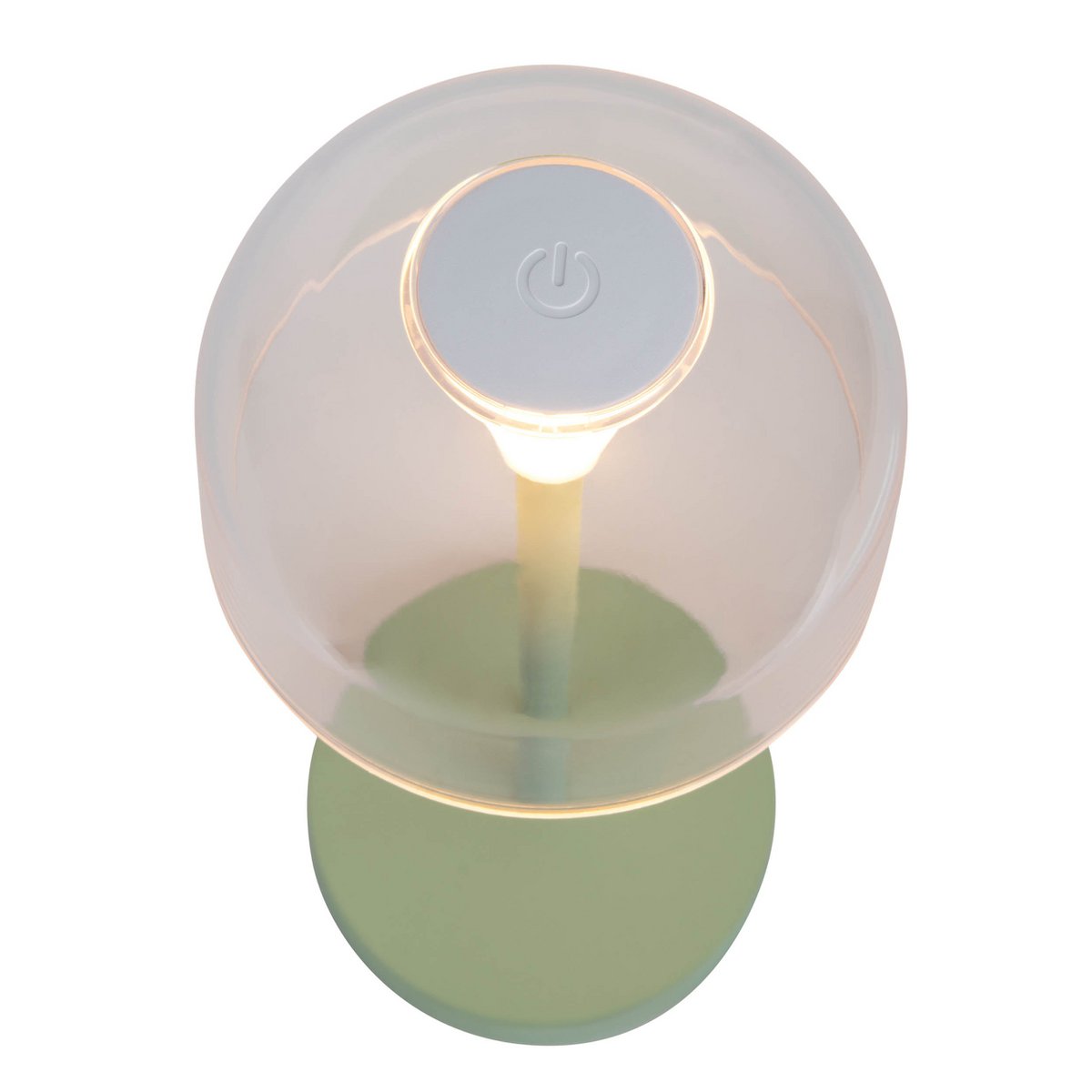 2-er Set LED-Akku-Tischleuchte "GOMBA" für Außen und Innen, aus Metall und Kunststoff in Mint , 18,5 cm hoch