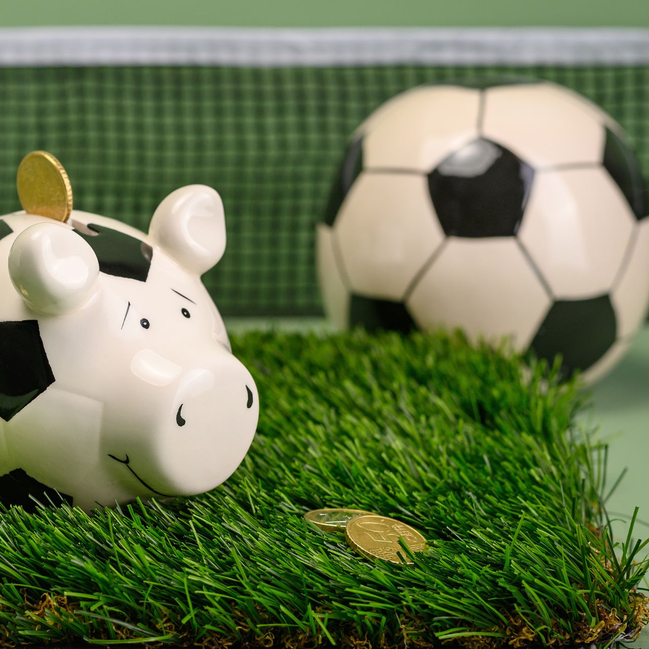 Spardose Fußball aus Keramik, B13 cm