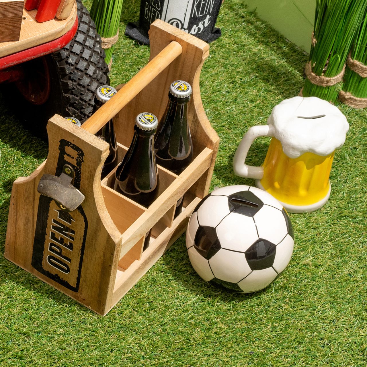 Spardose Fußball aus Keramik, B13 cm