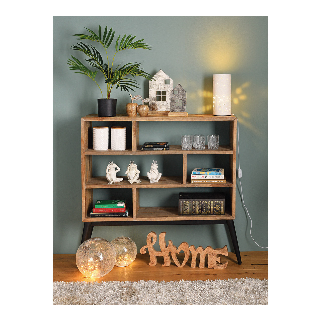 Lichtkugel mit 25er LED, mit Timer aus Glas Transparent Ø25cm