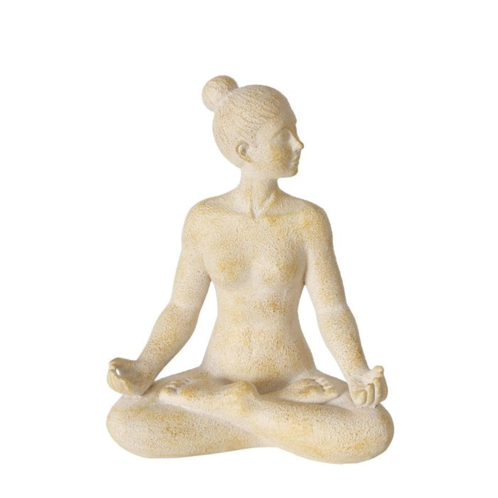Serenita Yoga Figuren Set 2er aus Kunstharz beige 20cm