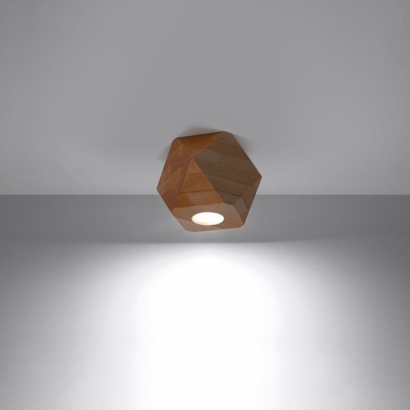 Ceiling light WOODY 1 natural wood
