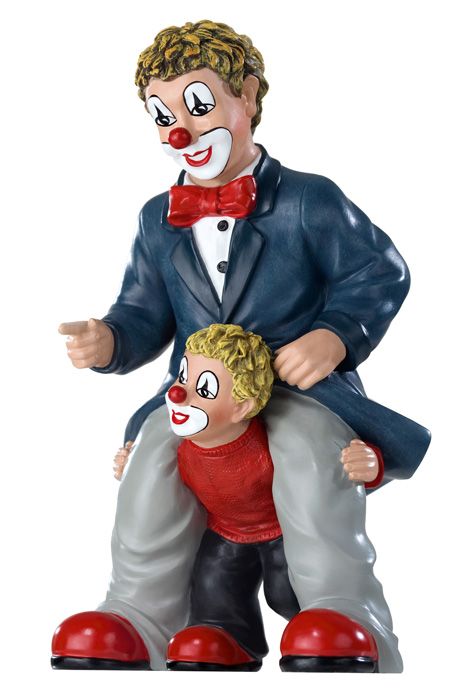 Gilde Clown Figur Das Gute Versteck 15cm Handbemalt Mehrfarbig