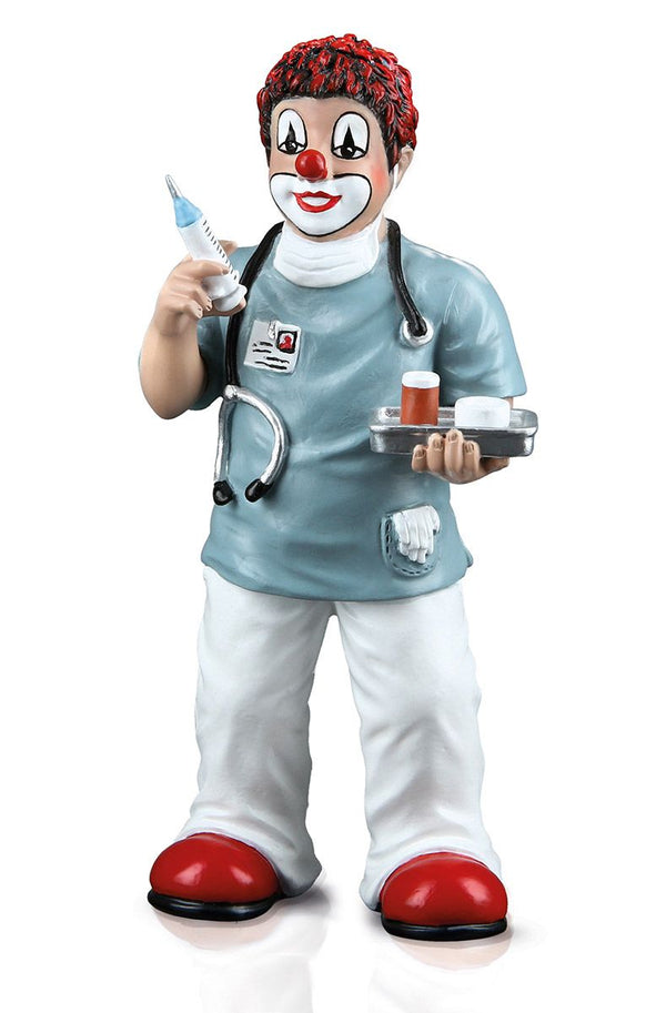 Clownfigur Helden des Alltags Arzt aus Kunstharz - Humorvolle Dekoration