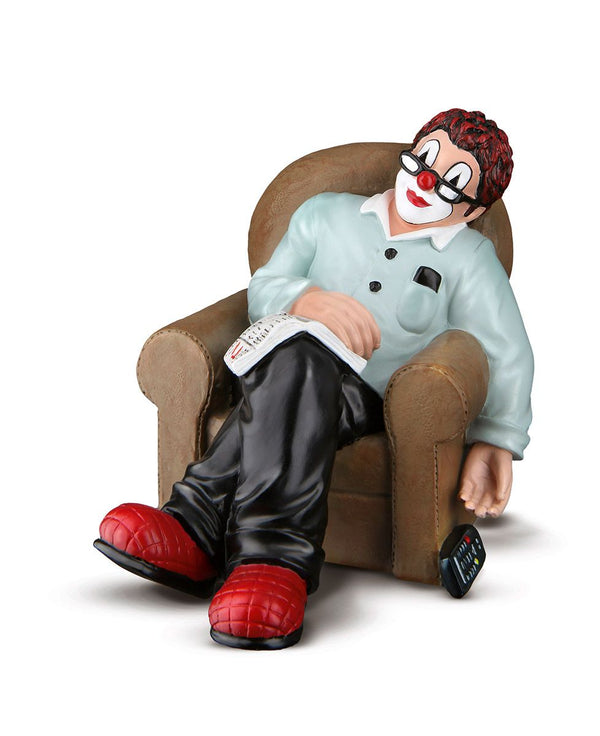 Clownfigur Nickerchen aus Kunstharz - Humorvolle Dekoration