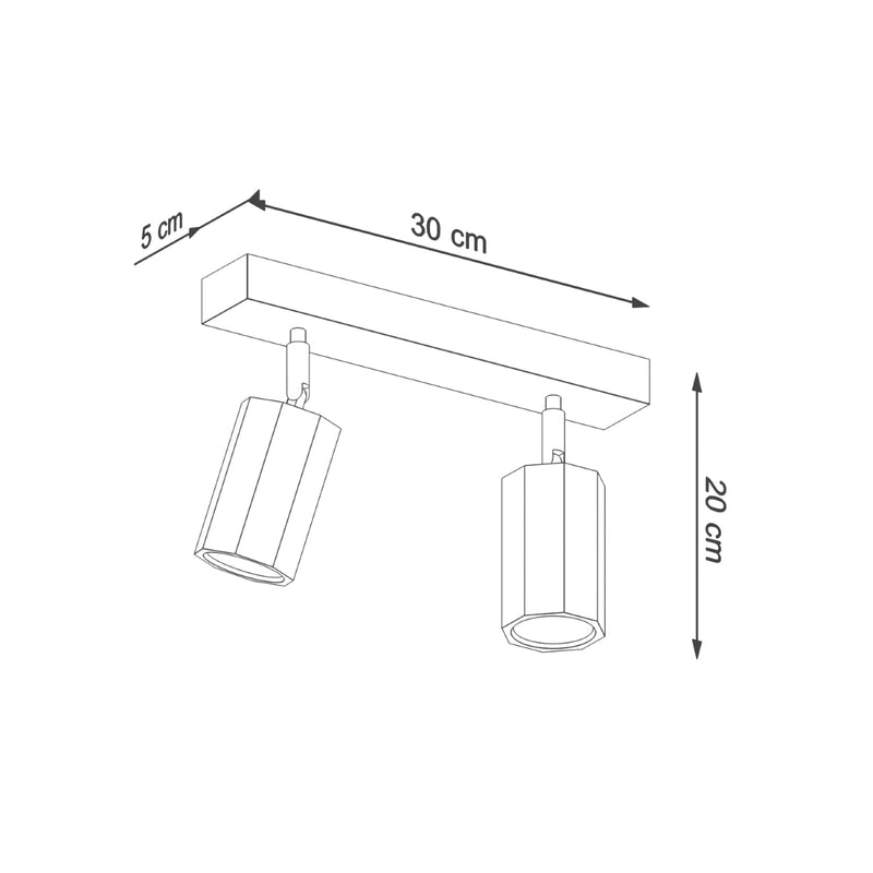Ceiling light ZEKE 2 oak