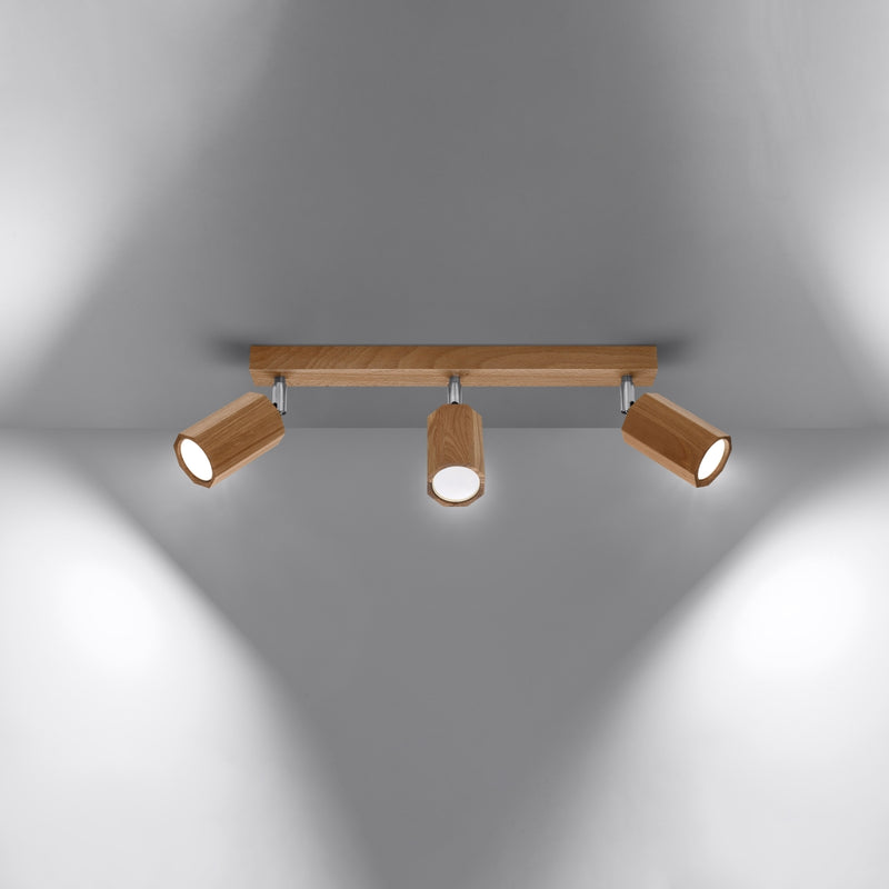 Ceiling light ZEKE 3 oak