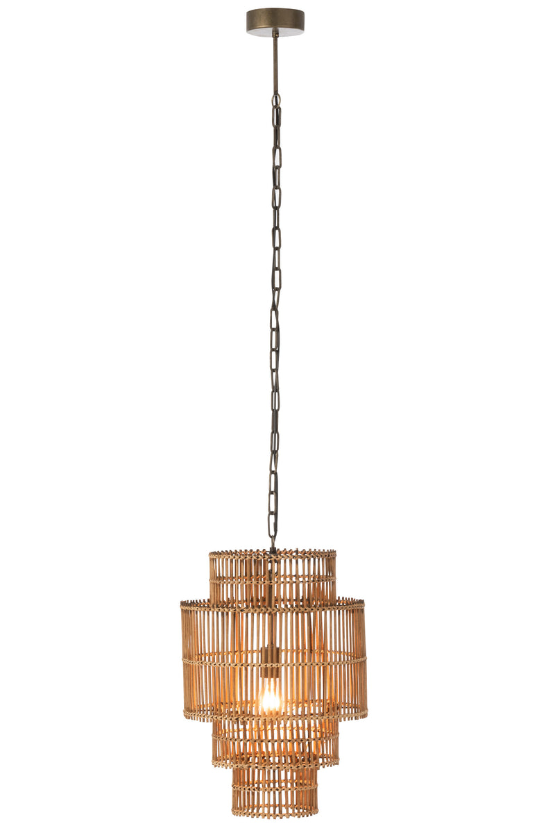 Elegante Bambus Pendelleuchte Handgefertigte Kunst in 4 harmonischen Stufen