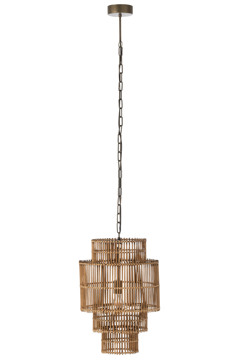Elegante Bambus Pendelleuchte Handgefertigte Kunst in 4 harmonischen Stufen