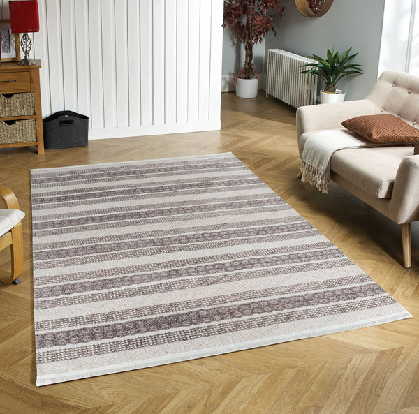 Sehrazat EFE COLLECTION - Modern en antibacterieel tapijt in Scandi-stijl serie Efe 1030 Beige