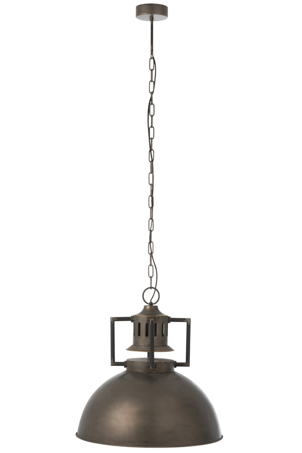Urban Chic Industriële Metalen Hanglamp in Zwart Grijs