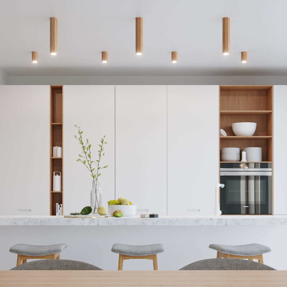 Ceiling light ZEKE 30 oak
