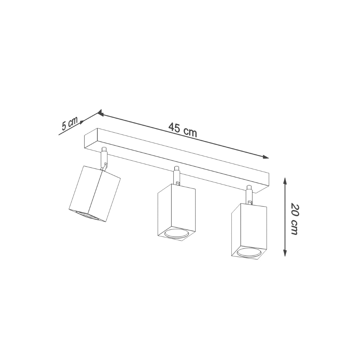 Ceiling light KEKE 3 oak