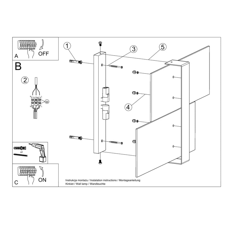 Wall light MASSIMO white