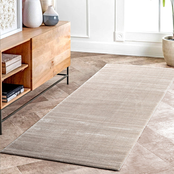 Sehrazat Premium Lima 1050 Collectie Beige - Modern designtapijt met 3D-effect