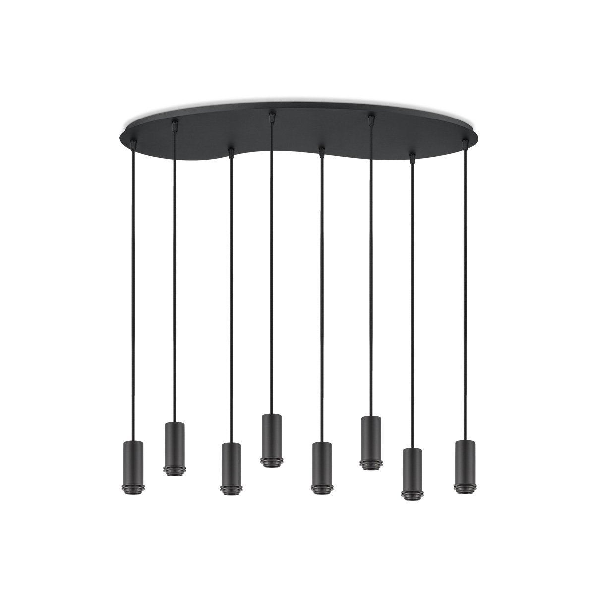 Oval metal hanging lamp 8L - 80/27.5/117.5CM
