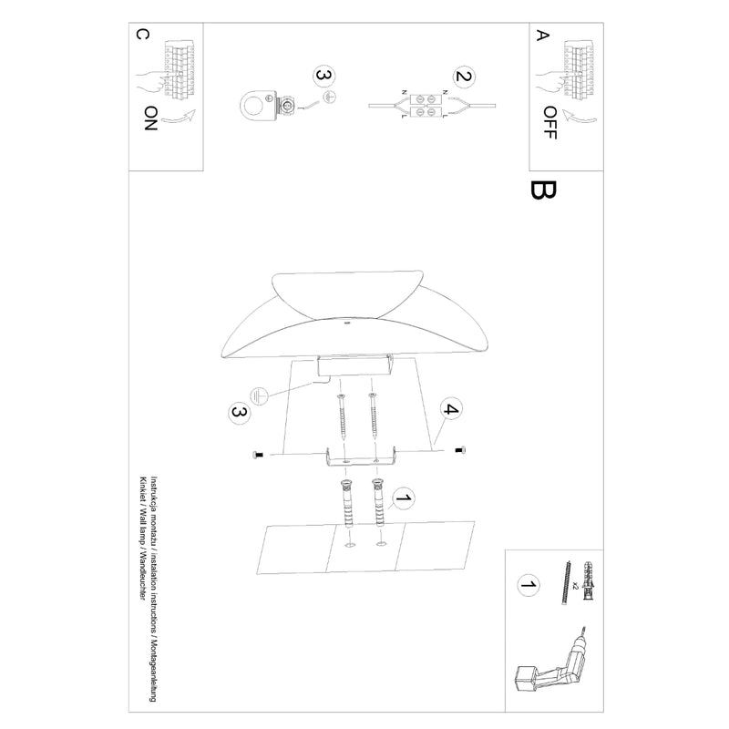 TEAR wall light white