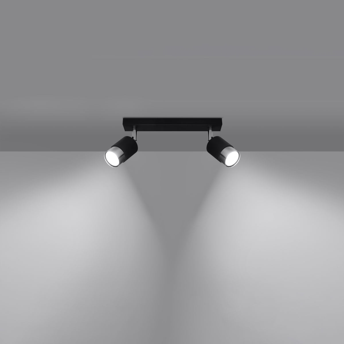 NERO 2 plafondlamp zwart/chroom