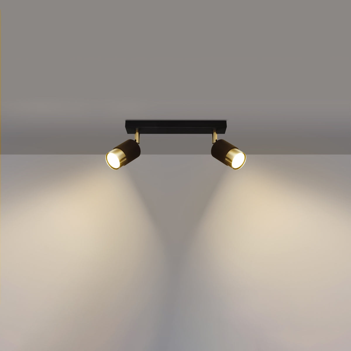 NERO 2 plafondlamp zwart/goud
