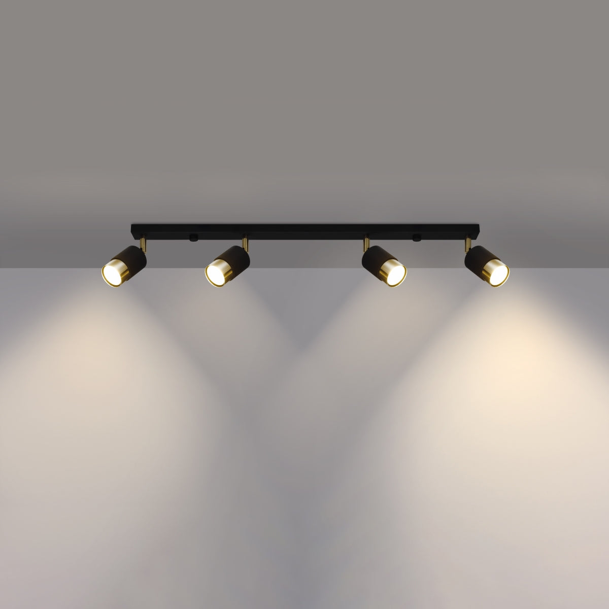 NERO 4 plafondlamp zwart/goud