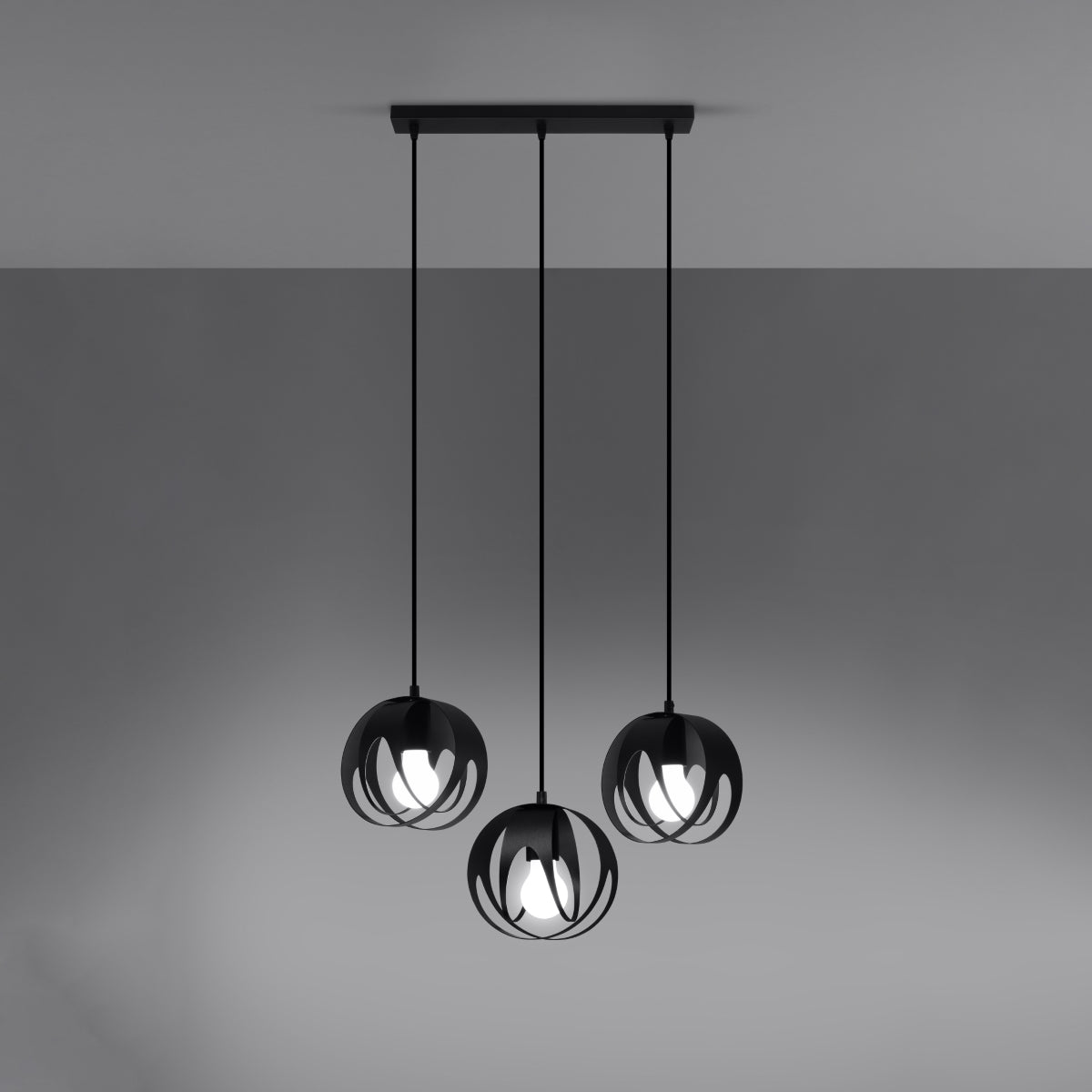Hanglamp TULOS 3L zwart