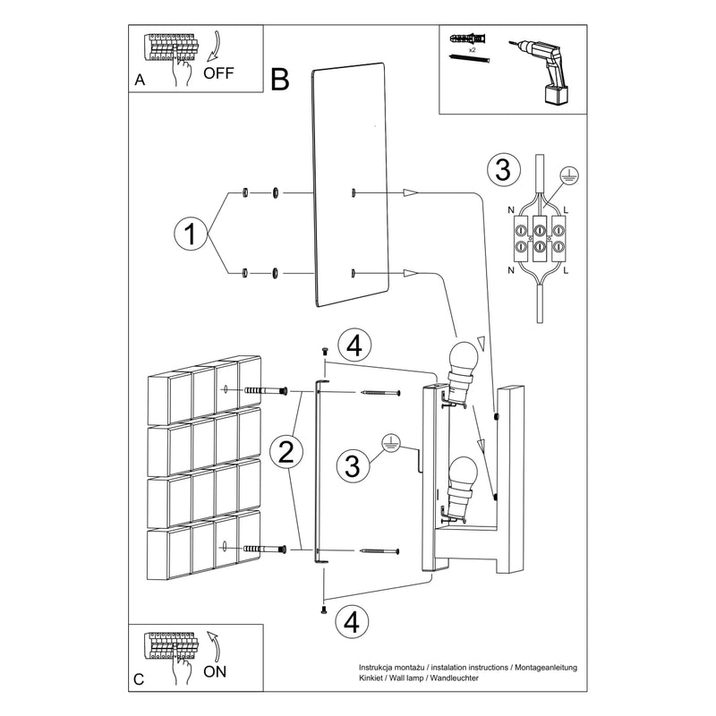LAPPO wall light white