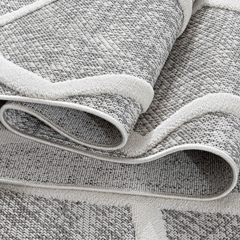 Sehrazat Teppichserie Oslo 9810 grey cream - Moderne Kurzflor Kollektion 2023/2024 in verschiedenen Größen