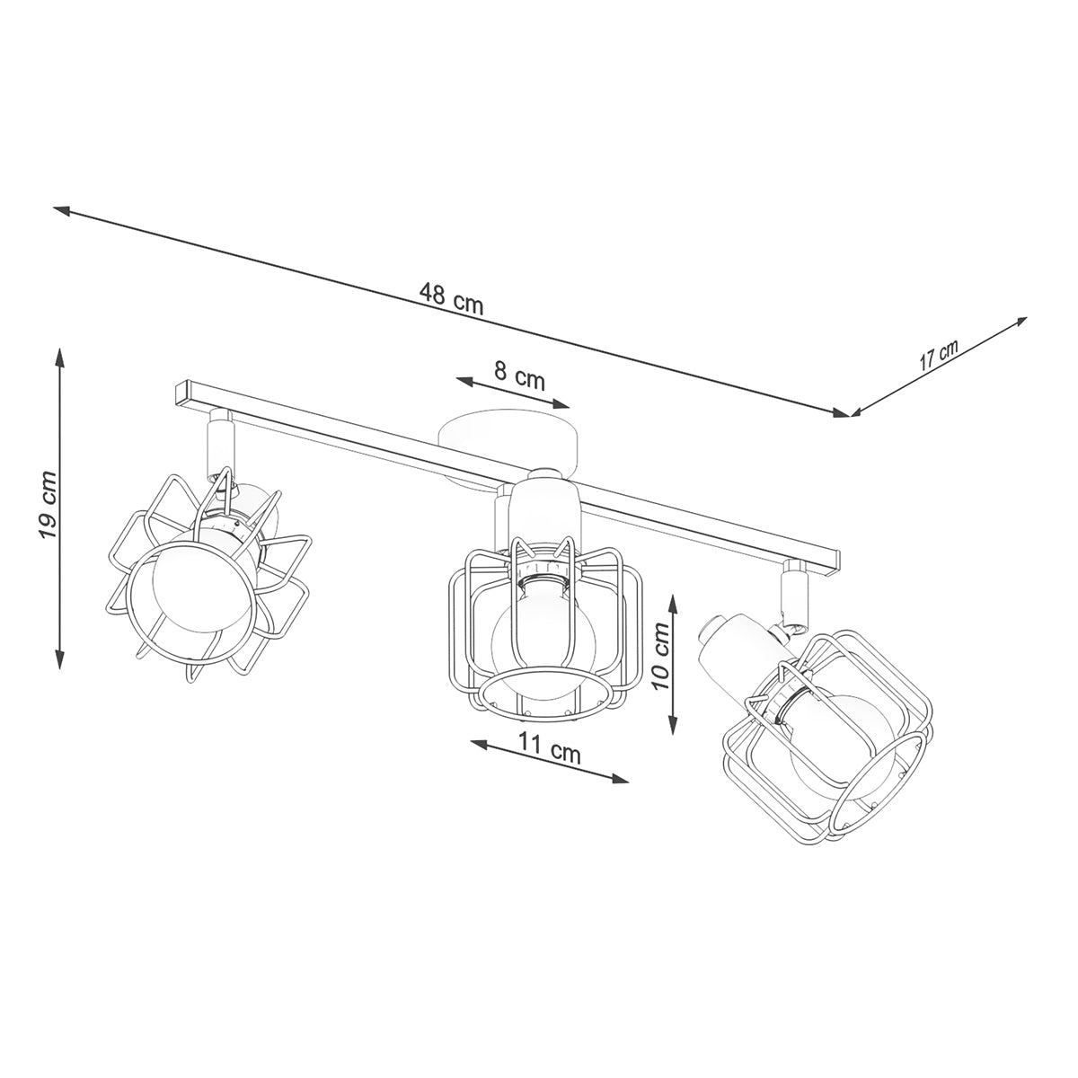 Ceiling light BELUCI 3 white